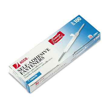 ACCO Self-adhesive Paper Fasteners, 1" Capacity, 2.75" Center To Center, Brown, 100-box freeshipping - TVN Wholesale